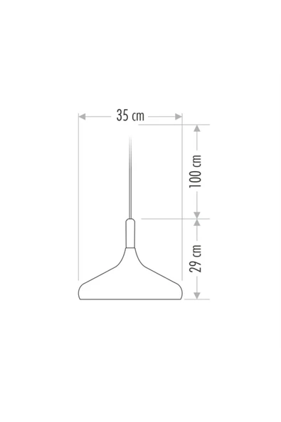 Cata  Siyah Metal Dekoratif Tekli Sarkıt Avize Ct-8219 - 2