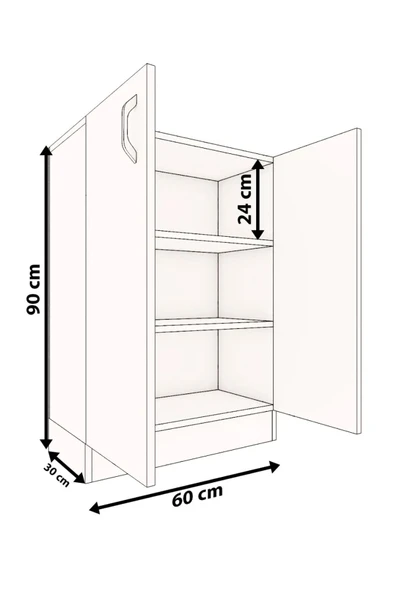 mokaparkavm Masal Kapaklı Geniş Raflı Pratik Çok Amaçlı Dolap - 3