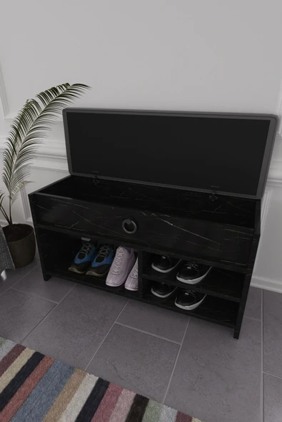 mokaparkavm Çilek çok amaçlı döşemeli kapaklı ayakkabılık giriş hol - 4