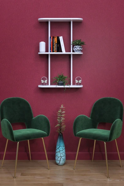 mokaparkavm Dekoratif Duvar Rafı Çok Amaçlı 2 Katlı Raf Rafy - 2