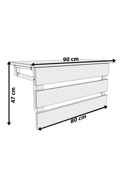 mokaparkavm Duvara Monte Katlanır Ahşap Çok Amaçlı Pratik Tabure - 3