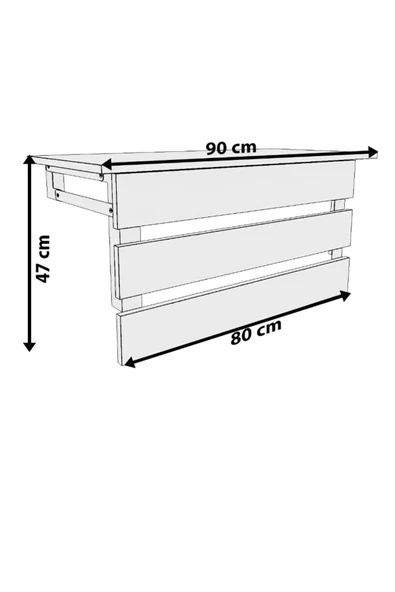mokaparkavm Duvara Monte Katlanabilir Tabure Engeli Tabure Balkon Tabure - 4