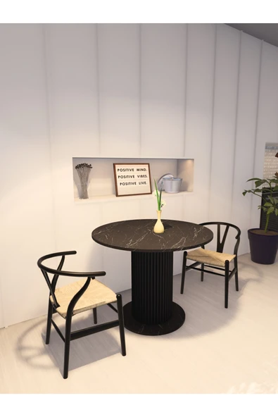 mokaparkavm YUVARLAK YEMEK MASASI MUTFAK MASASI DEKORATİF ŞIK AYAKLI