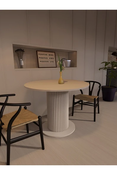 mokaparkavm YUVARLAK MUTFAK MASASI YEMEK MASASI DEKORATİF ŞIK AYAKLI - 4