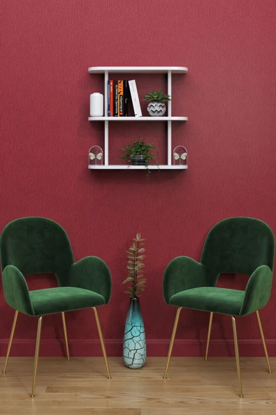 mokaparkavm Dekoratif Duvar Rafı2 Oval Çok Amaçlı 2 Katlı Raf Rafy2 - 2