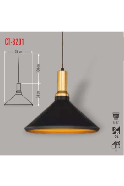 Cata  Ct-8201 Dekoratif Sarkıt Armatür (AMPULSUZ)