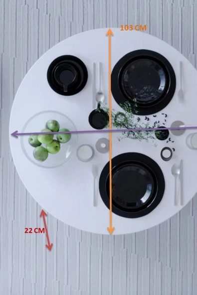 mokaparkavm mega kozalak katlanabilir ergonomik hafif yer sofrası 103 cm çaplı - Resim 3