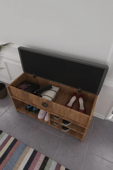 mokaparkavm Çilek çok amaçlı döşemeli kapaklı ayakkabılık giriş hol - 4