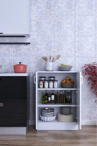 mokaparkavm Masal Kapaklı Geniş Raflı Pratik Çok Amaçlı Dolap - 3