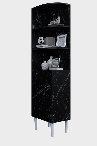 mokaparkavm Dekoratif Köşe Rafı, Çok Amaçlı Raf, Salon Rafı Lukas - 2