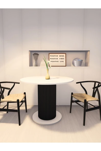 mokaparkavm YUVARLAK MUTFAK MASASI YEMEK MASASI DEKORATİF ŞIK AYAKLI - 3