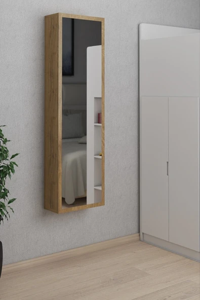 mokaparkavm Dolaplı Çok Amaçlı Katlanır Ütü Masası Aynalı Ütü Masası Dolabı - 4