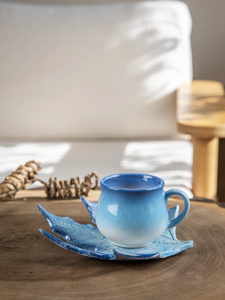 Çınar Handmade Kahve Fincanı Mavi -150 ml. - 5