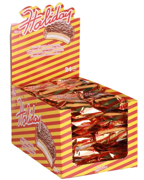 Elvan Holiday Sade Sandviç Bisküvi 30 Gr. 24’lü (1 Kutu)