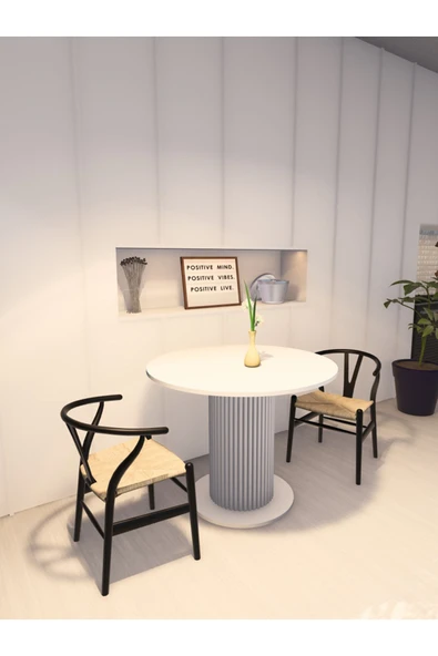 mokaparkavm YUVARLAK MUTFAK MASASI YEMEK MASASI DEKORATİF ŞIK AYAKLI