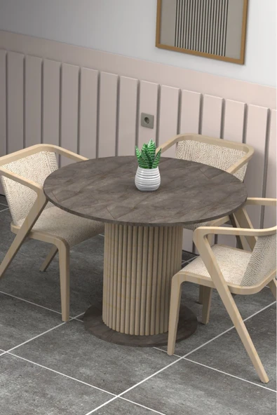 mokaparkavm YUVARLAK MUTFAK MASASI YEMEK MASASI - Resim 2