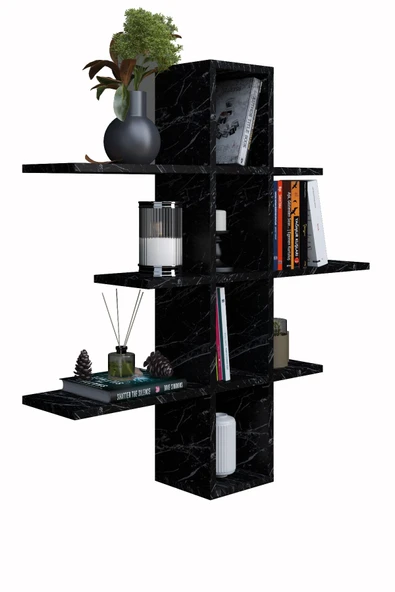 mokaparkavm Mokapark Duvar Rafı Kitaplık Günlük Eşyaları Düzenleme Rafı Manol - 3