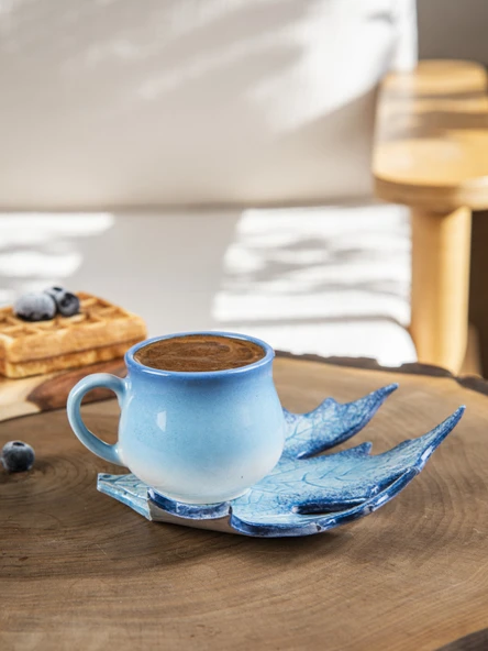 Çınar Handmade Kahve Fincanı Mavi -150 ml. - 3