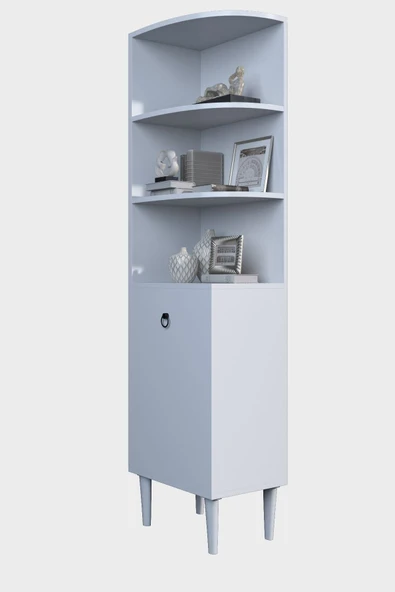 mokaparkavm Dekoratif Köşe Rafı, Çok Amaçlı Raf, Salon Rafı Lukas - 3