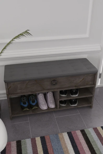 mokaparkavm Çilek çok amaçlı döşemeli kapaklı ayakkabılık giriş hol - 3