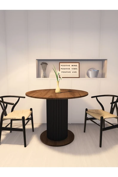 mokaparkavm YUVARLAK MUTFAK MASASI YEMEK MASASI DEKORATİF ŞIK AYAKLI - 2