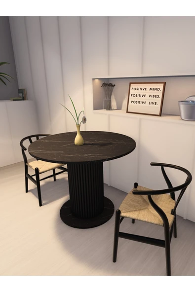 mokaparkavm YUVARLAK YEMEK MASASI MUTFAK MASASI DEKORATİF ŞIK AYAKLI - 6