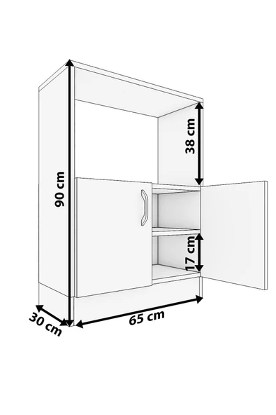 mokaparkavm Roma Mikrodalga Fırın Dolabı Pratik Mutfak - 3