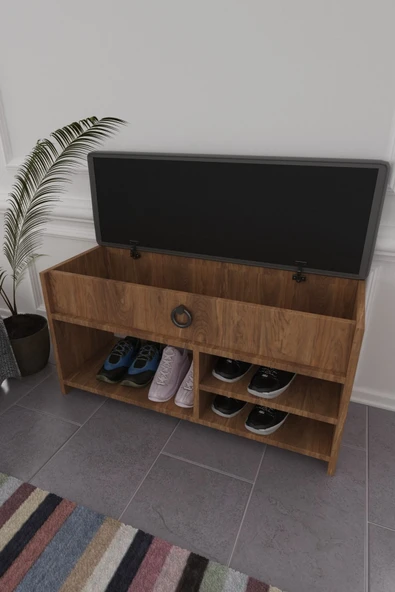 mokaparkavm Çilek çok amaçlı döşemeli kapaklı ayakkabılık giriş hol - 3