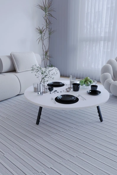 mokaparkavm Mega Kozalak Yer Sofrası Mutfak Sofrası 103 Cm - 4