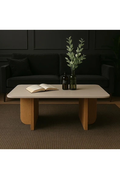 mokaparkavm Rustik modern orta sehpa dekoratif kolay kurulum estetik küçük salon sehpası - 3