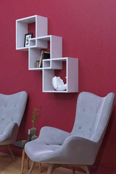 mokaparkavm Mokapark Rafael Dekoratif 3'lü Duvar Rafı Çok Amaçlı Kullanımlı Raf