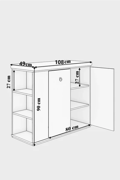 mokaparkavm Kartal Ada Çok Amaçlı Dekoratif Mutfak Masası Ceviz - 3