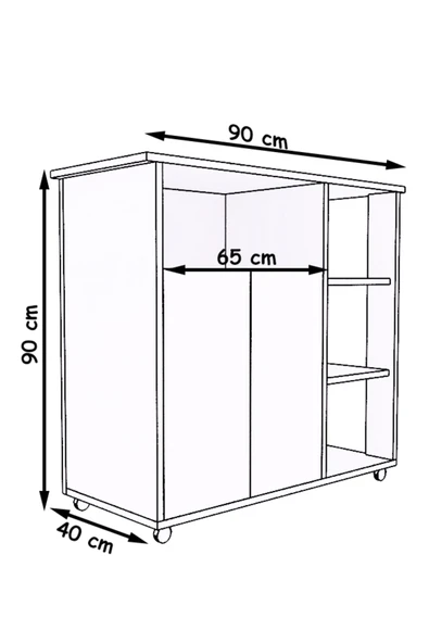 mokaparkavm Bozlale Çok Amaçlı Dolap Mikrodalga Dolap - 5