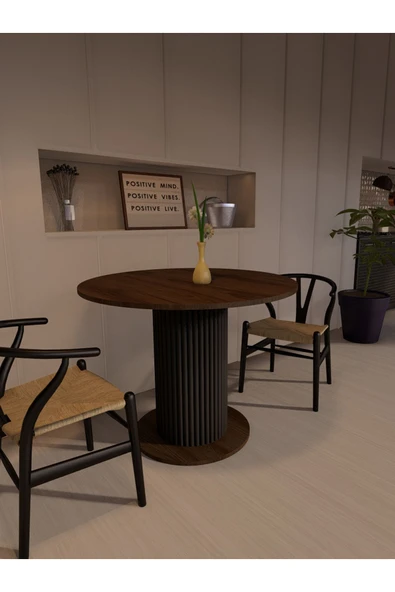 mokaparkavm YUVARLAK MUTFAK MASASI YEMEK MASASI DEKORATİF ŞIK AYAKLI - 4