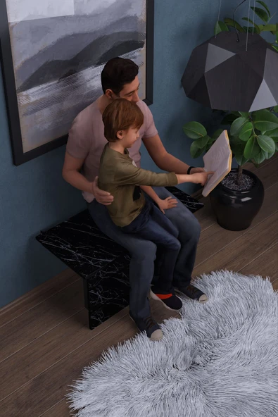 mokaparkavm Duvara Monte Katlanır Ahşap Çok Amaçlı Pratik Tabure - 3