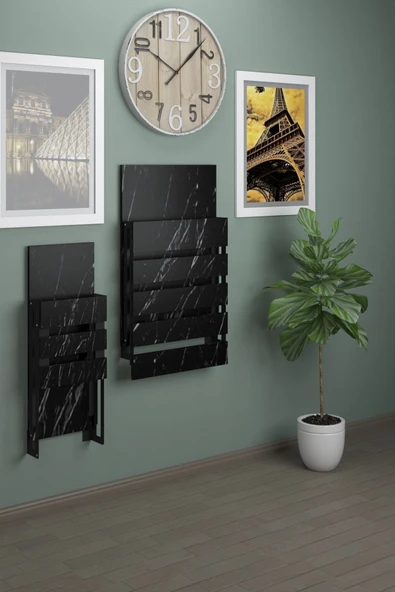 mokaparkavm Begonya Duvara Monte Katlanabilir Tek Tabureli Pratik Yemek Masası Mutfak Masası Balkon Masası - Resim 4