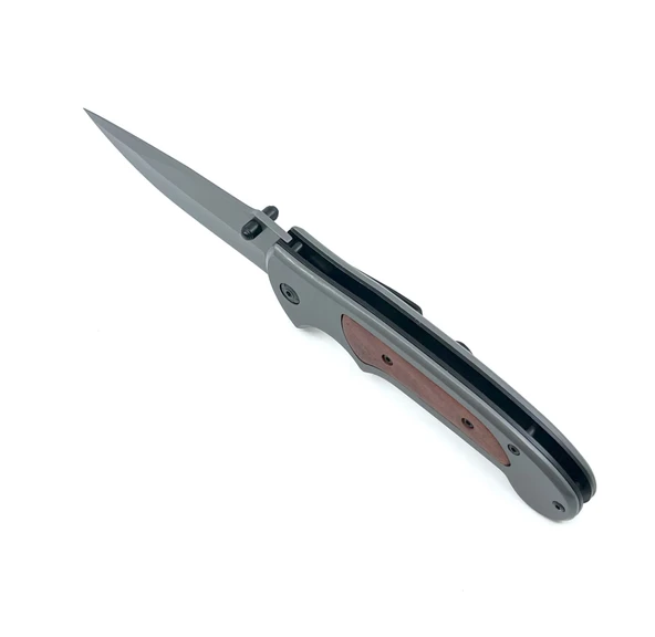 Katlanır Çakı Ahşap Grip - Antrasit - 5