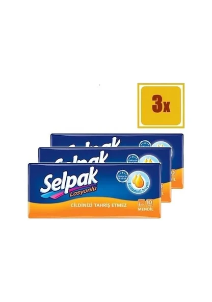 Selpak  Mendil  Losyonlu 10' Lu X3 ADET