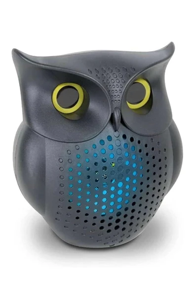 Baykuş Görünümlü Işıklı Bluetooth Speaker Bluetooth Hoparlör - 5