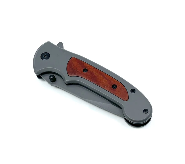 Katlanır Çakı Ahşap Grip - Antrasit - 4