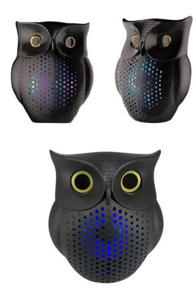Müzik Çalar Bluetooth Hoparlör Speaker 5.0 Kablosuz Baykuş Görünümlü - 5