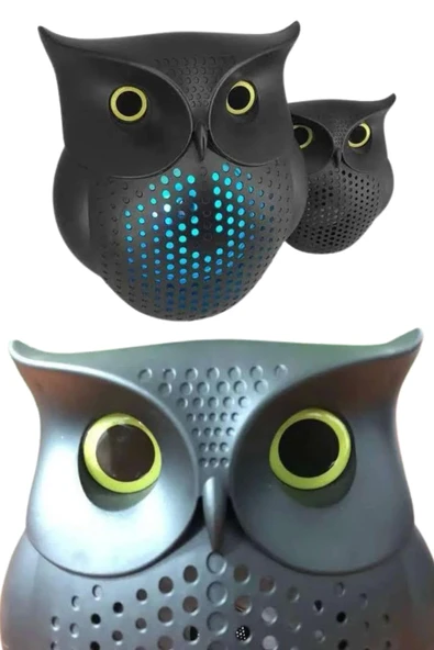 Müzik Çalar Bluetooth Hoparlör Speaker 5.0 Kablosuz Baykuş Görünümlü - 3