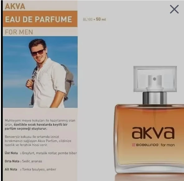 Biobellinda akva parfüm 50 ml edp