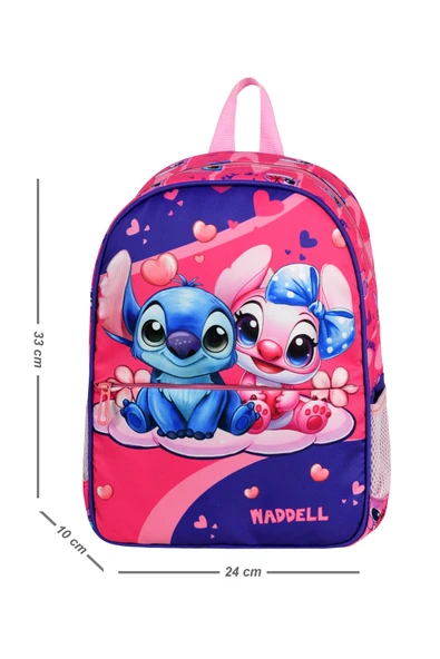 Waddell Lisanslı Stitch Temalı Anaokul Kreş Sırt Çantası 25507