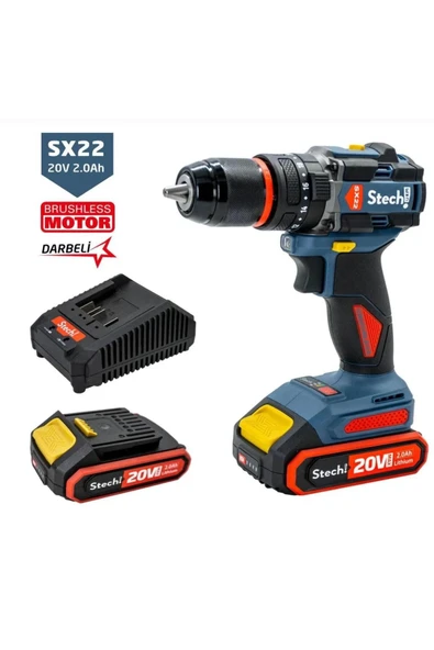 Stech Sx22 Akülü Darbeli Matkap 4 Amper