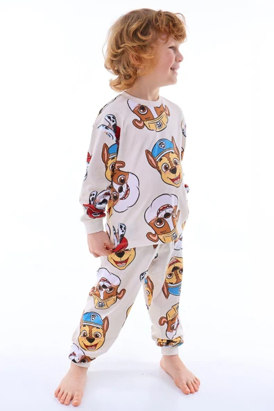 Skye Paw Patrol Desenli Kız Çocuk Pijama Takımı - 4