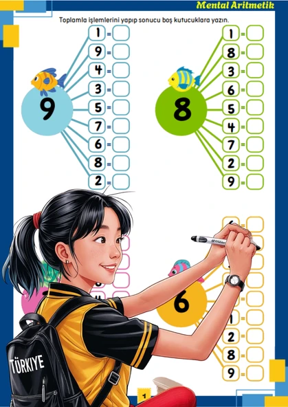 3-7 Yaş Mental Aritmetik Eğitim Seti YAZ-SİL - Resim 2