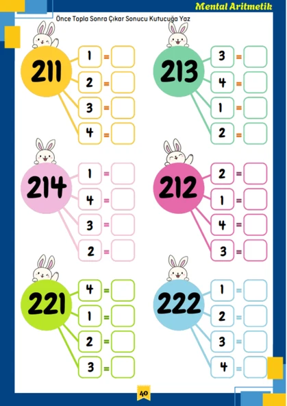 3-7 Yaş Mental Aritmetik Eğitim Seti YAZ-SİL - Resim 4