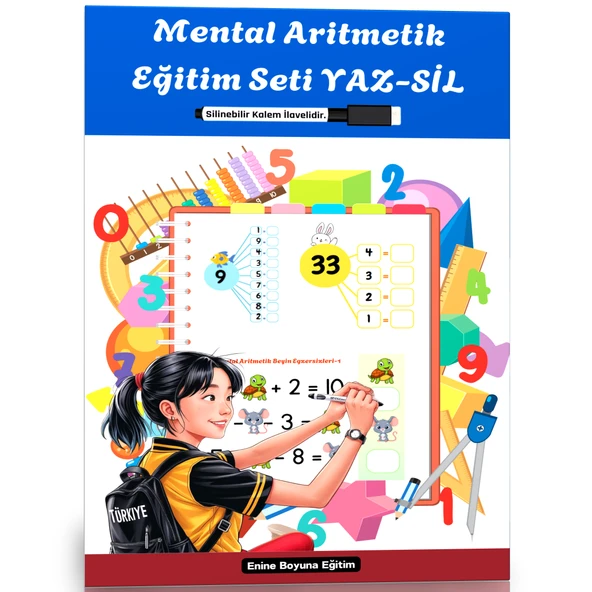 3-7 Yaş Mental Aritmetik Eğitim Seti YAZ-SİL ürün görseli 1