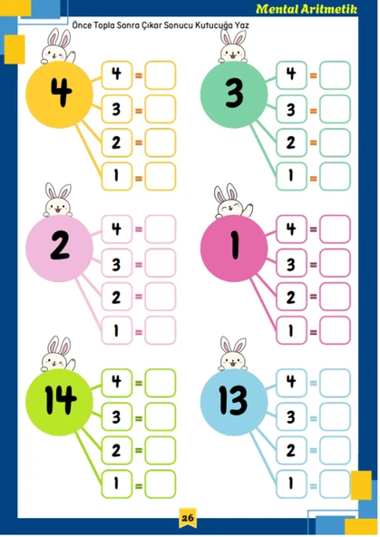 3-7 Yaş Mental Aritmetik Eğitim Seti YAZ-SİL - Resim 3
